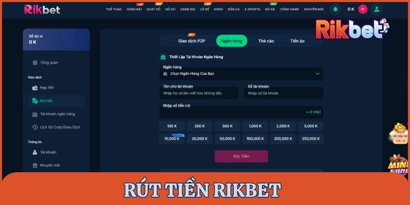 rút tiền rikbet